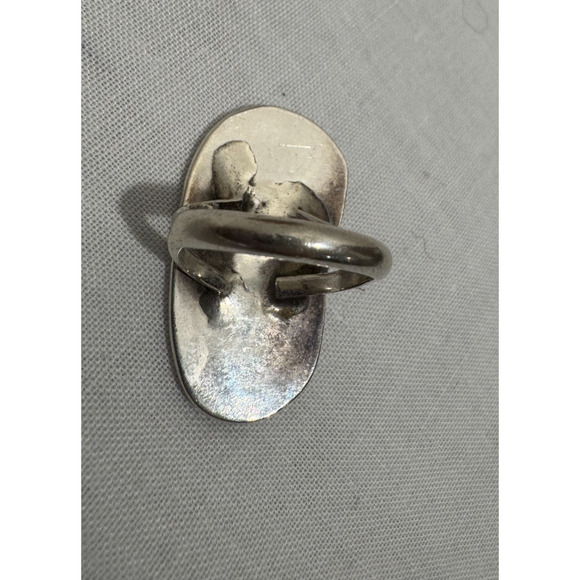 Vintage Native American Red Coral Branch Ring Sterling Silver Southwest Sz 6.5 - Picture 6 of 7